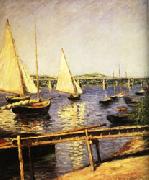 Sail Boats at Argenteuil, Gustave Caillebotte